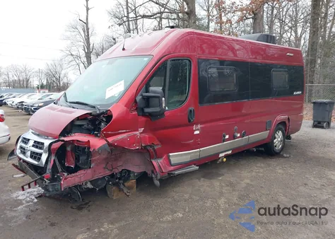 2018 Ram Promaster 3500 Cargo Van High Roof 159 Wb Ext z USA, uszkodzony, nr VIN 3C6URVJG3JE158672